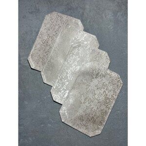 Set of 4 Elegant Ivory Shimmer Holiday Christmas Placemats by Better Home